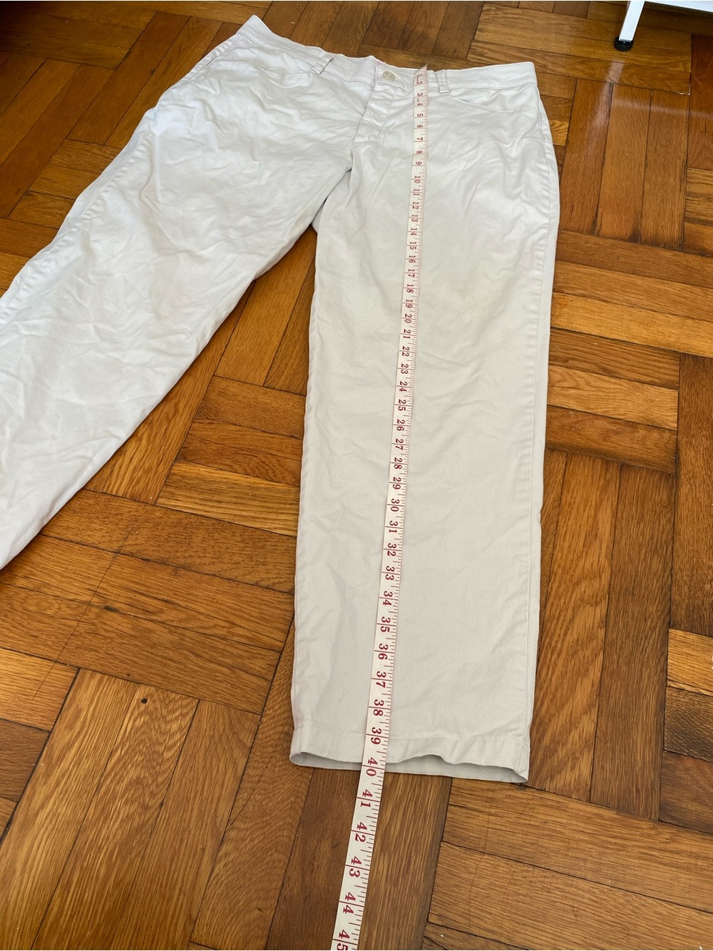 Lee Relaxed VINTAGE Straight Leg Khaki Chino Pants Women’s 16 Medium Beige - Picture 4 of 6